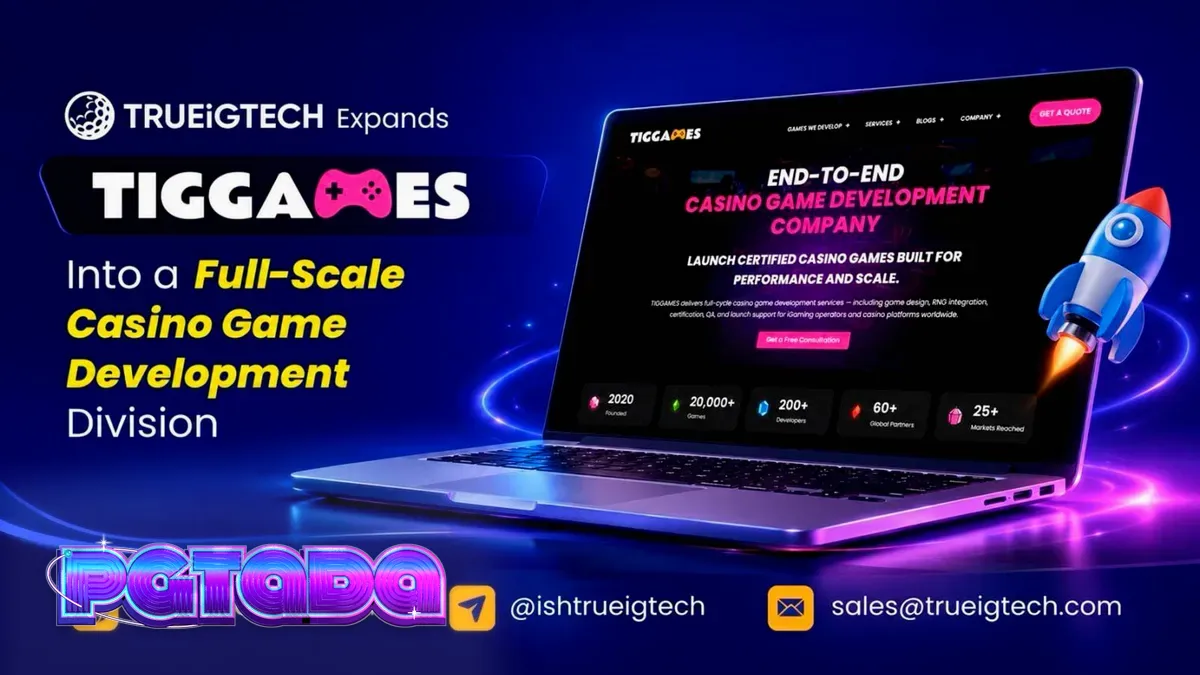 Interface moderna de desenvolvimento de jogos de cassino com gráficos de slots e tecnologia digital.
